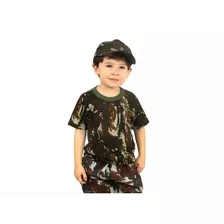 9 X Camiseta Infantil Camuflada Exercito Brasileiro 