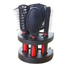 Kit De Cepillos Para El Pelo Con Soporte, Set De 5 Piezas