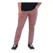 Jeans Hombre Skinny Fit Color Burdeo Corona