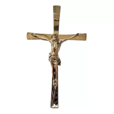 Crucifixo Ponta Larga 33cm Dourado P/lapides E Tumulos