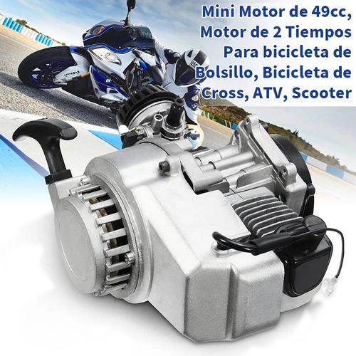 Mini 49cc Motor De 2 Tiempos Para Motocicletas Fixitfast Foto 3