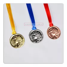 Medallas Deportivas, Oro, Plata Bronce, Pack De 3 Unid. 