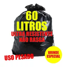 Saco De Lixo 60 Litros Reforçado 100 Micras Grosso 100un C