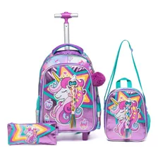 Mochila Spector Unicórnio Infantil Reforçada Escolar Meninas