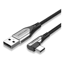 Cable Usb Tipo C Angulo 5a 1m Cordon De Aluminio 480mbps