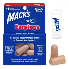 Protetor Auricular Macks Earplug Ultra 33db 10 Pares