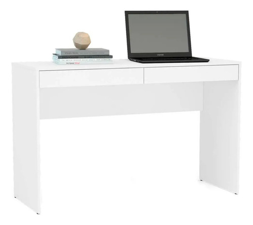 Mesa Para Computador Lindóia Com 2 Gavetas Politorno Branco