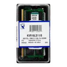 Memória Ram Kingston Portable Sodimm 12800 1600 Ddr3l 8gb