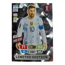 Tarjeta Edición Limitada Lionel Messi Qatar 2022 Panini