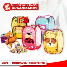 Cesto Organizador De Roupa Suja Roupinha Dobrável Infantil