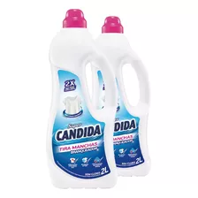 Kit 2 Super Cândida Tira Machas Branqueador 2l Cada