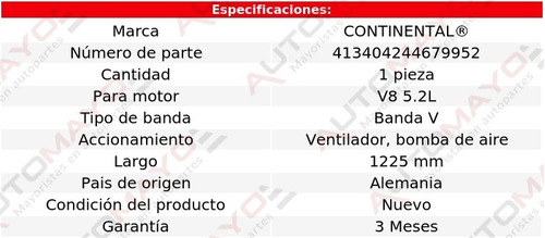 Banda Acc 1225 Mm Vent, B/aire Fifth Avenue V8 5.2l 85-89 Foto 4