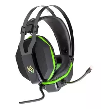 Lote 05 Headset Gamer Kross 7.1 Usb Ke-hs200 Preto E Verde