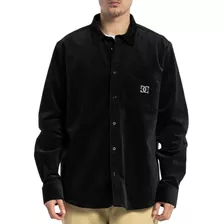 Camisa Dc Shoes Manga Longa Corduroy Wt23 Masculino Preto