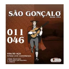 Encordoamento Violao Aço Prata São Gonçalo 011 Tensão Média