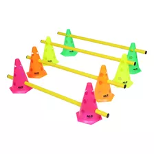 Kit 8 Cones Com Barreiras Funcional Circuito Agilidade Cor Verde/laranja