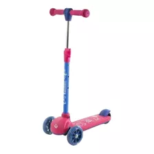 Patinete Zippy Toys 3 Rodas Led Rosa E Azul Para Crianças