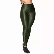 Calça Legging Poliamida Cintura Alta/ Tecido Brilhoso 3d