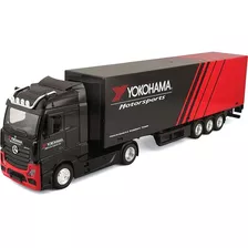 Miniatura Caminhão Baú Mercedes Benz Actros Yokohama 1/43 