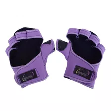 Luva Neoprene Feminina Lilás C/ Polegar Musculação Academia.