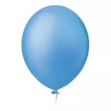 Bexiga Balão Liso 9 P/ Decoração De Festa C/ 30 Unidades Cor Azul-celeste