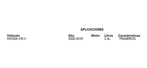 2 Discos De Freno Traseros Honda Cr-v 2015 2.4l Brembo Foto 3