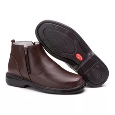 Botas Botina Ranster Masculina Couro Ziper Duplo Lançamento 