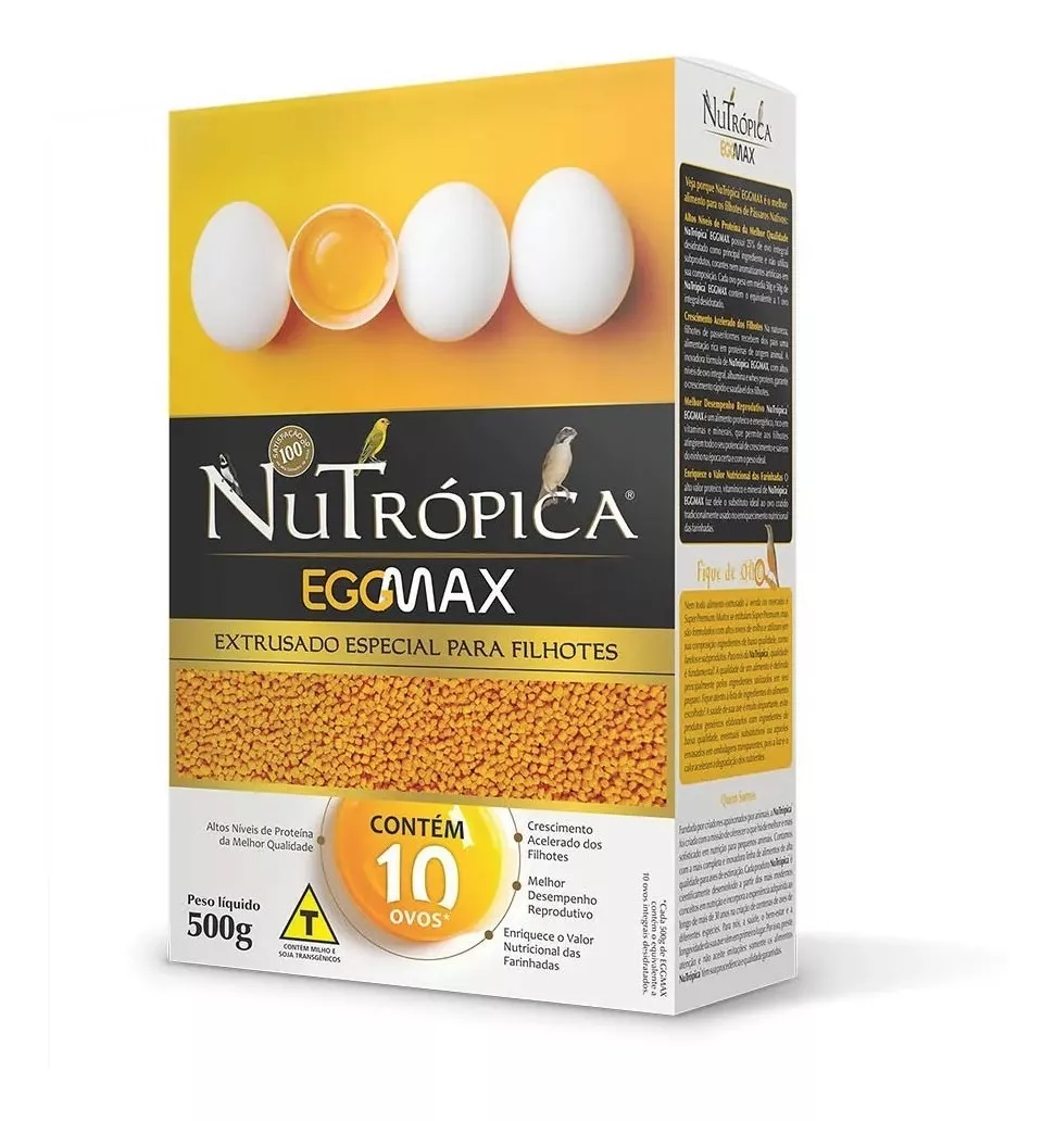 Nutropica Eggmax 500g Alimento Proteico Para Aves E Filhotes