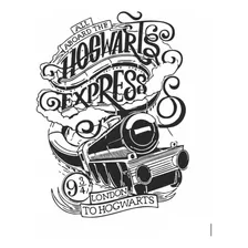 Vinilo Para Pared De Harry Potter. Expreso De Hogwarts Tren