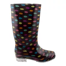 Bota Lluvia Urbana Estampada Pvc Varios Talles Impermeable