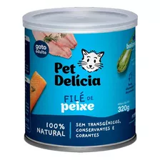 Ração Úmida Pet Delícia Filé De Peixe Gatos 320g