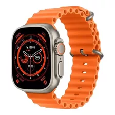 Smartwatch Glifo 8 Blulory Ultra Pro 49mm Sports Inteligente Cor Da Caixa Prateado Cor Da Pulseira Laranja