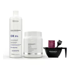 Kit Descoloração Pó Ultra Clareador Branco + Ox 30 Prohall