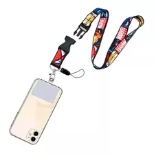 Lanyard Y Colgante Universal Celular Marvel Heroes