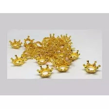 100 Mini Coroa 3d Dourada P/ Ursinho Festa Realeza Aplique