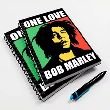 Caderno Universitário 10 Matérias Rock Bob Marley