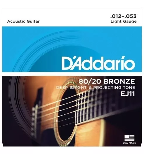 Daddario Ej11 Cuerdas Guitarra Acústica Bronze (12-53) Light