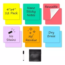 Dry Erase Notes 6 Colors Reusable Whiteboard Stickers...