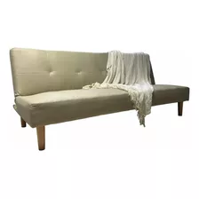 Futon Modelo Napa Patas En Madera/ Diseño Nórdico