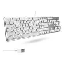 Teclado Macally Con Cable Usb Ultrafino/aluminio