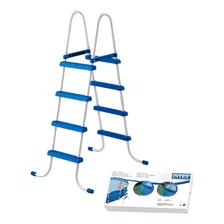 Escalera Para Pileta Intex Peldaños Plásticos 107cm De Alto