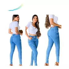 Calças Jeans Femininas Cintura Alta Com Lycra Cintura Alta 