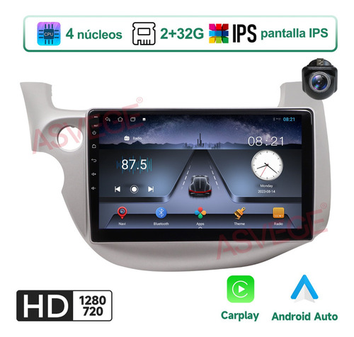Coche Estreo Android Para Honda Fit 2009-2013 Gps Carplay Foto 2