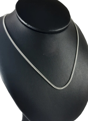 Cadena Plata 925 Groumet 2mm 60cm Hombre / Mujer Maciza Plata