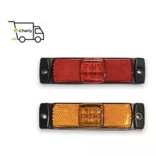 Farol Lateral 4 Led Camion / Trailer 12/24 C/ Reflectivo