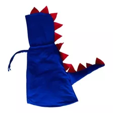 Fantasia Dino Capa Infantil Azul Com Vermelho Dinossauro