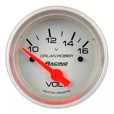 Reloj Orlan Rober Voltímetro 52mm Línea Racing 324 P 12