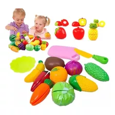 Brinquedo Cortar Frutas E Legumes Velcro Comidinha Infantil