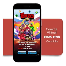 Convite Virtual Brawl Stars C/ Links Clicáveis