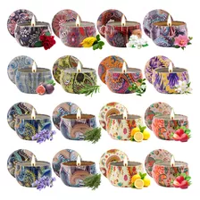 Kit De Velas Aromáticas Decorativas Cera De Soja 2.5oz 16pcs